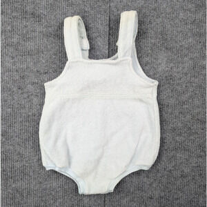 Vintage Absorba One Piece Baby Boys 6M Terry Cloth Towel Blue Retro Snap Closure